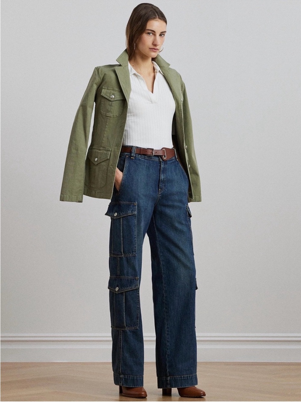Lauren Ralph Lauren High Rise Cargo Jeans